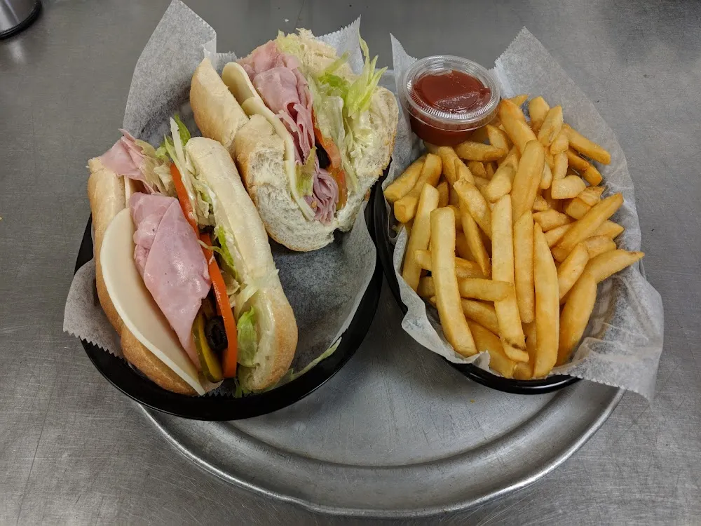 12 Inch Ham and Provolone Sub Order of French Fries